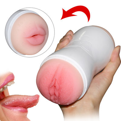 ABS-TPE-Doppelt-Kopf Mund-realistischer männlicher Masturbator Vaginalle