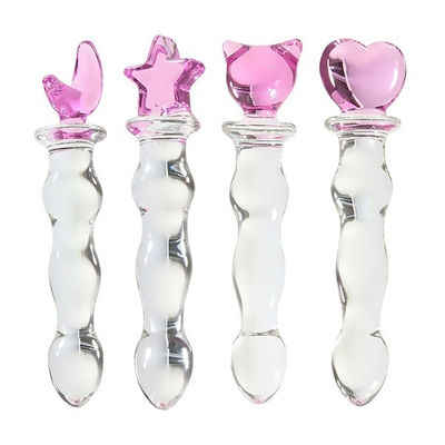 Homosexuelles Crystal Glass Dildo Anal Sex-Spielzeug 16.4cm der Sex-Produkt-hohen Qualität