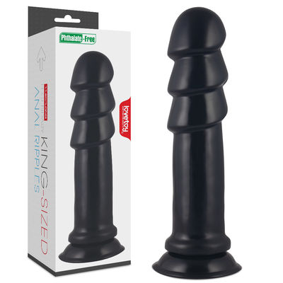 PVC-Schwarzes Dick Anal Sex Toys Anal plätschert 11,25 Zoll super große Dildo-