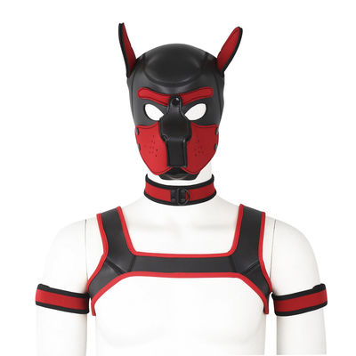 ROHS-Sex-Fetisch-Knechtschafts-Welpen-Spiel-Hund Hood Mask Neck Collar