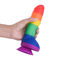Saugnapf Dildo des Regenbogen-400g L20cm fälschte Penis-Sex-Spielzeug