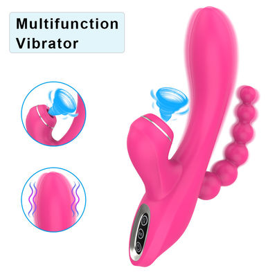 USB, das 7 Modus Honey Sex Toys Oral Suction erotische 3 IN 1 saugendem Vibrator auflädt