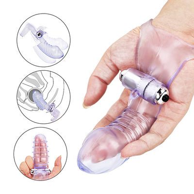Weicher Stellen-Finger-Ärmel-verbinden erwachsene Sex-Vibratoren TPEs Dia40mm G Spielwaren